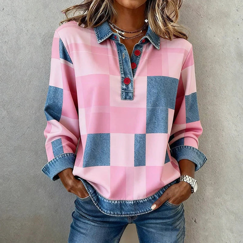 Blusa vintage a cuadros
