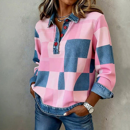 Blusa vintage a cuadros