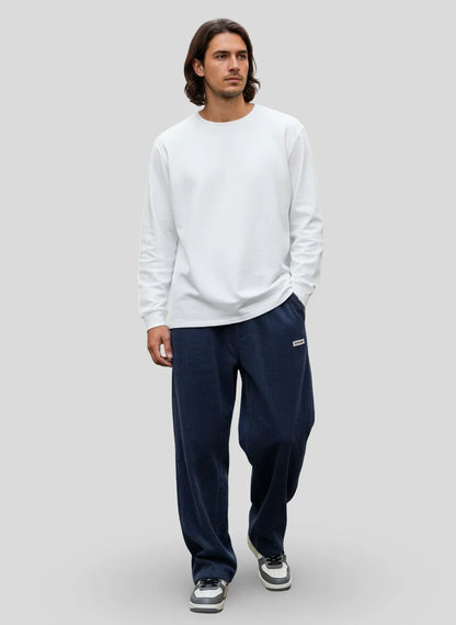 Zaylor - Pantalones palazzo de terciopelo suave