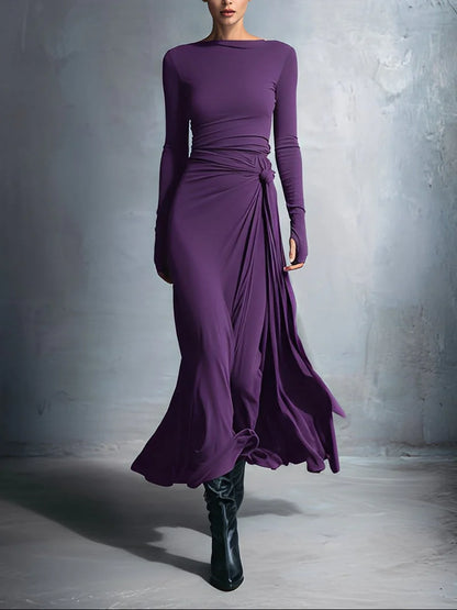 Naiara | Vestido maxi con nudo lateral