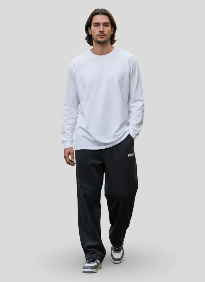 Zaylor - Pantalones palazzo de terciopelo suave