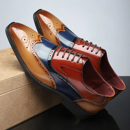 Nalos - Zapatos Oxford con punta de ala hechos a mano
