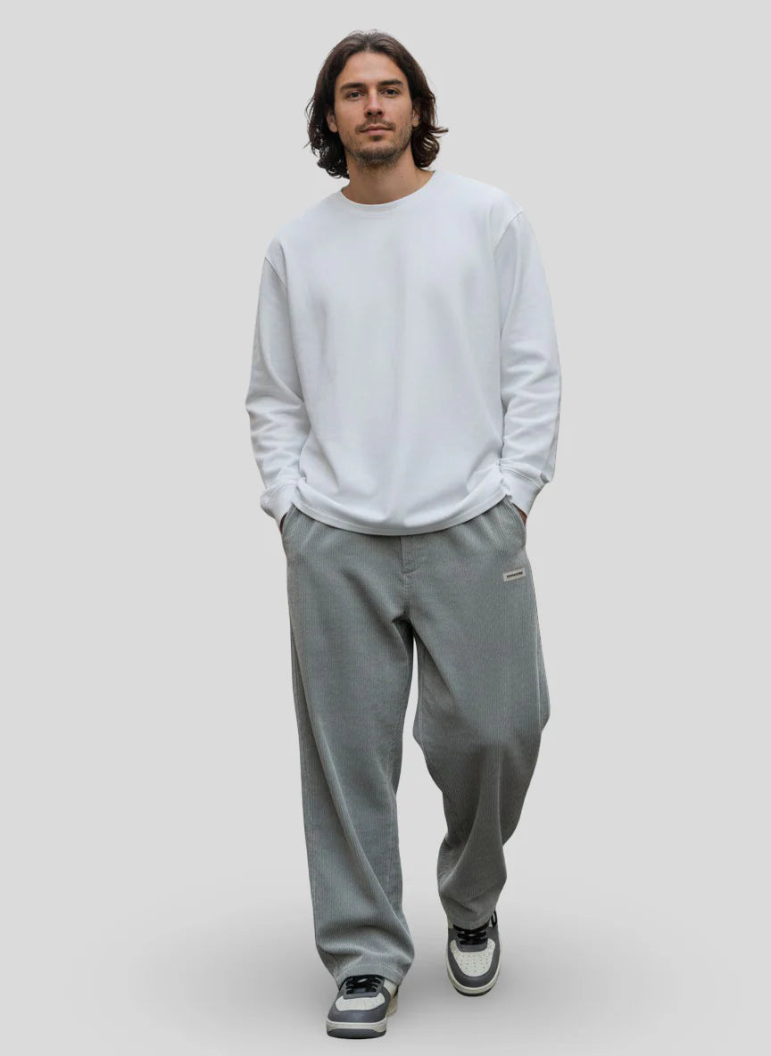 Zaylor - Pantalones palazzo de terciopelo suave