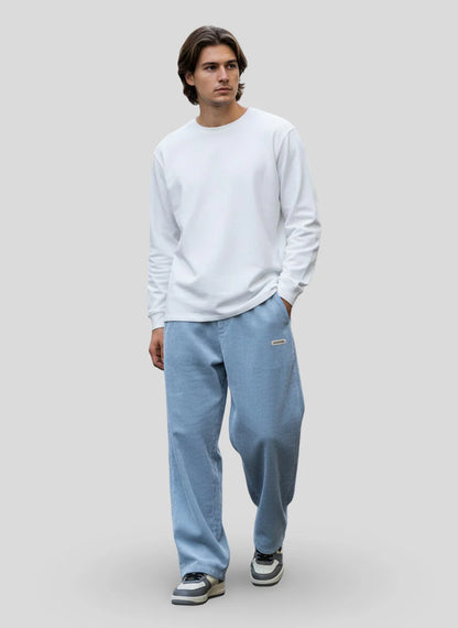 Zaylor - Pantalones palazzo de terciopelo suave