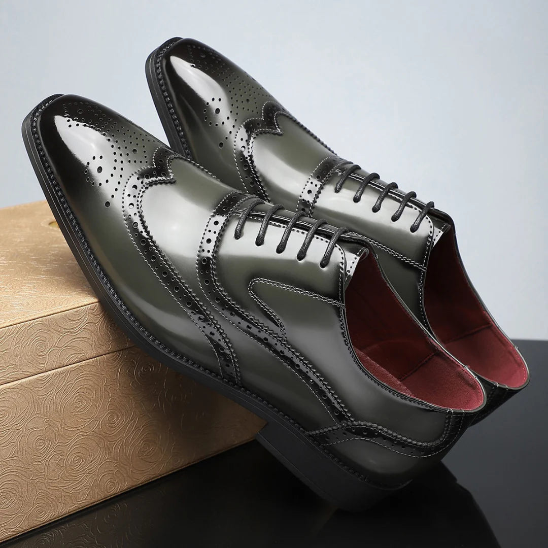Nalos - Zapatos Oxford con punta de ala hechos a mano