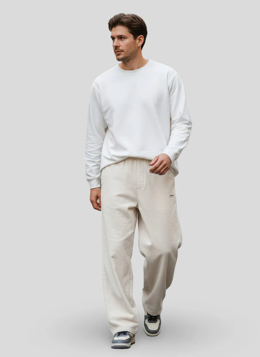 Zaylor - Pantalones palazzo de terciopelo suave