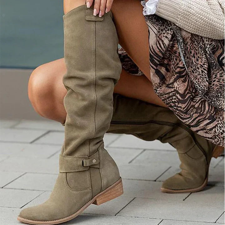 Lina - Botas cómodas y cálidas en aspecto ante