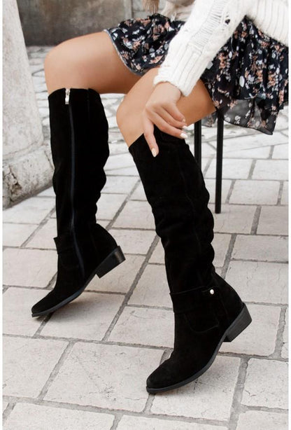 Lina - Botas cómodas y cálidas en aspecto ante