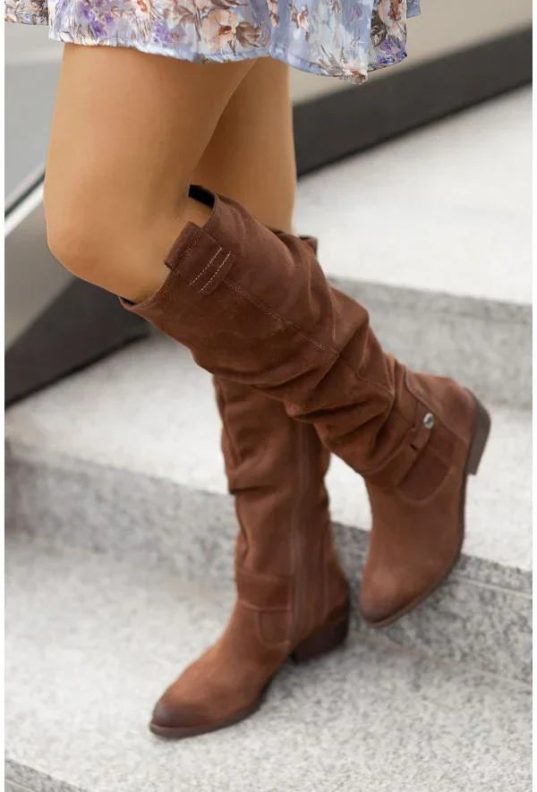 Lina - Botas cómodas y cálidas en aspecto ante