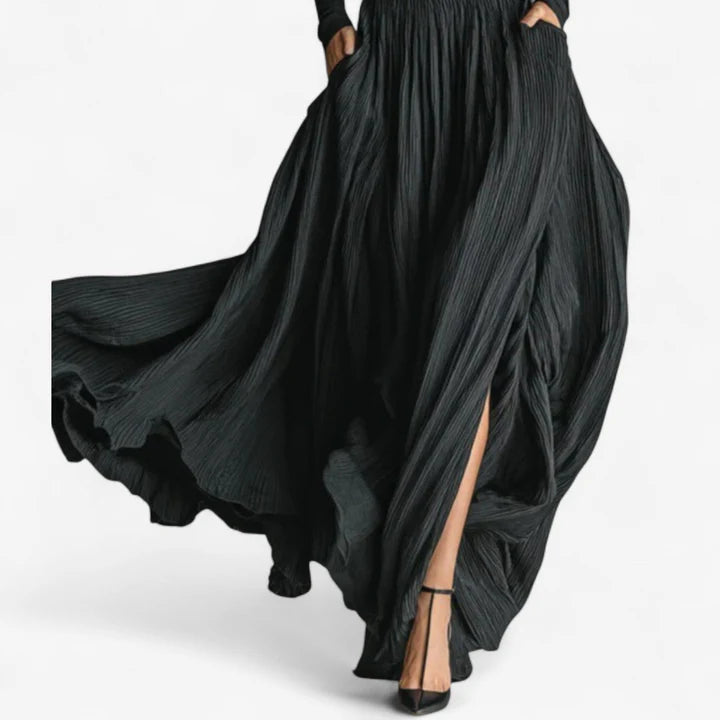 Raquel ║ Vestido largo con cintura alta