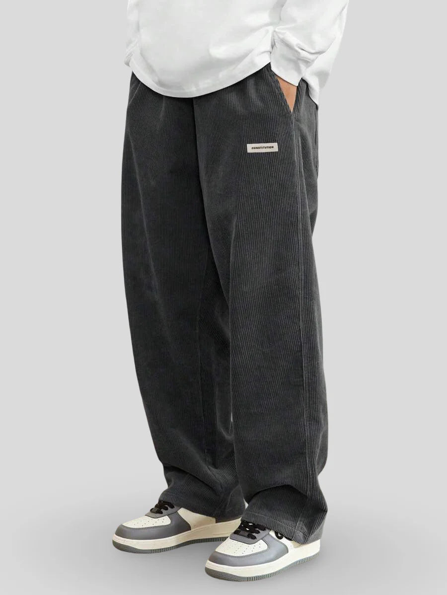 Zaylor - Pantalones palazzo de terciopelo suave