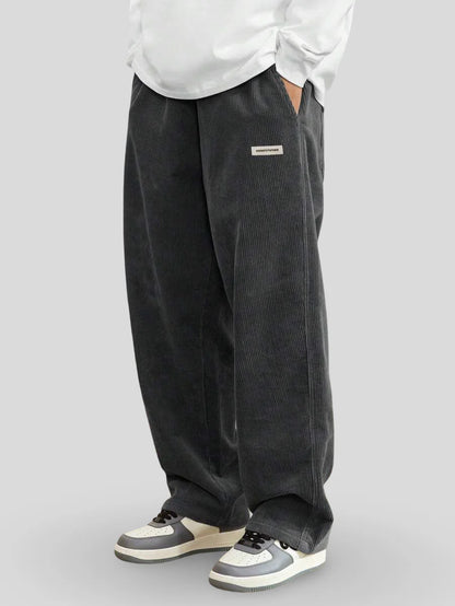 Zaylor - Pantalones palazzo de terciopelo suave