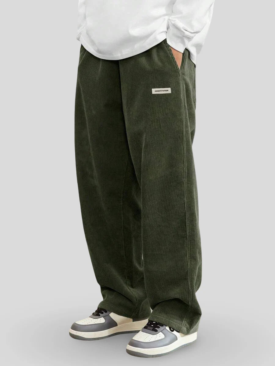 Zaylor - Pantalones palazzo de terciopelo suave
