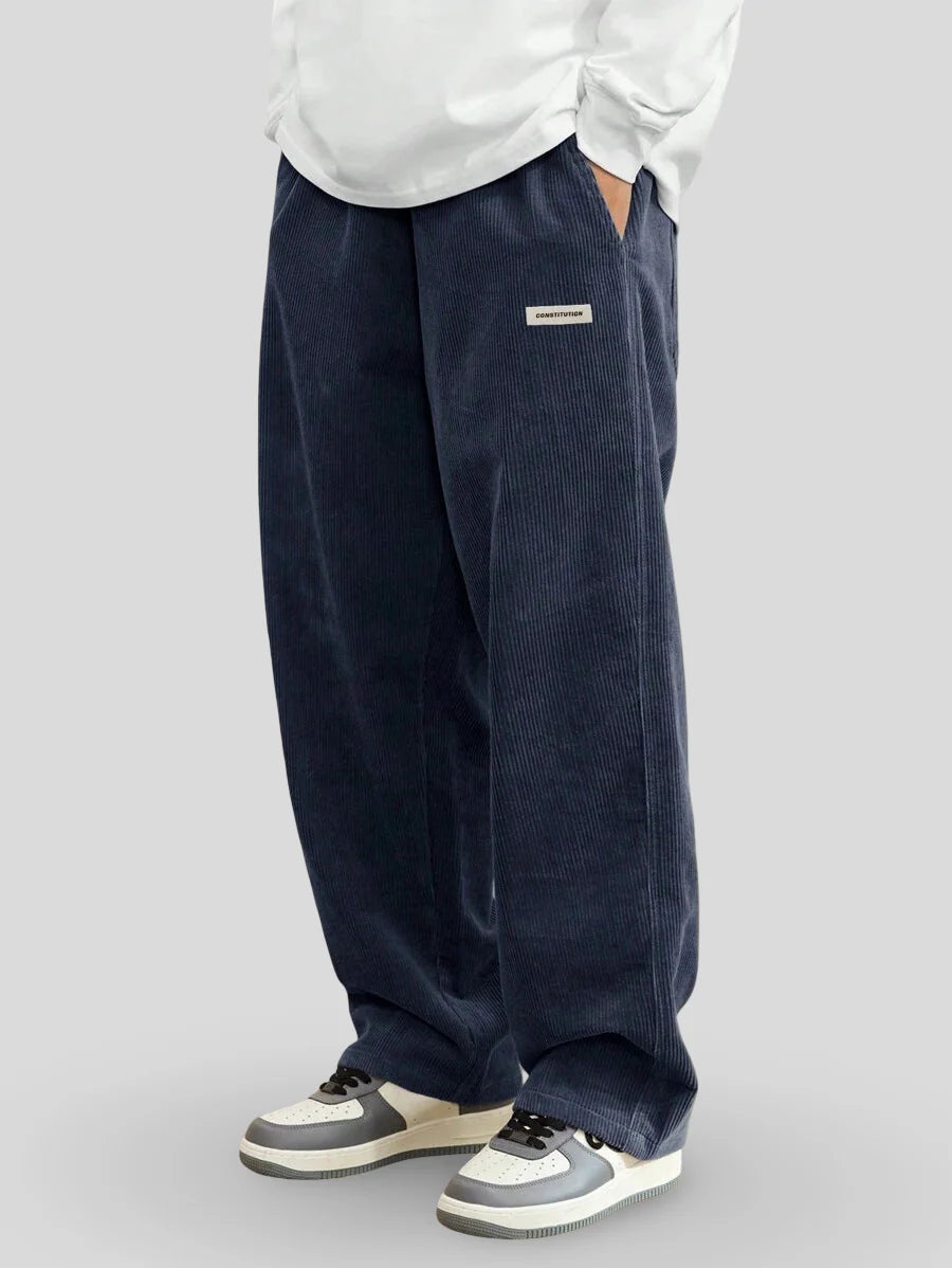 Zaylor - Pantalones palazzo de terciopelo suave