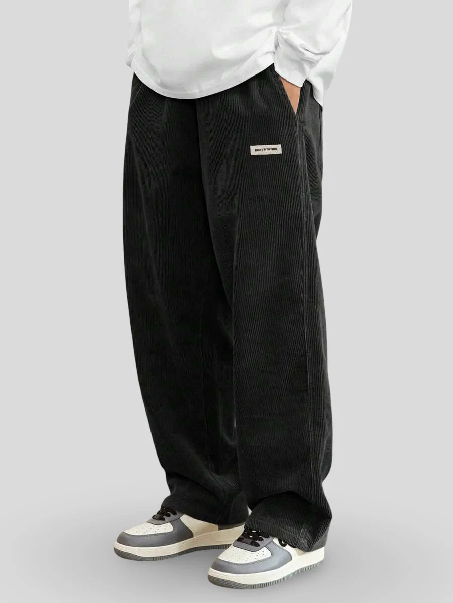 Zaylor - Pantalones palazzo de terciopelo suave