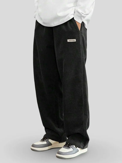 Zaylor - Pantalones palazzo de terciopelo suave