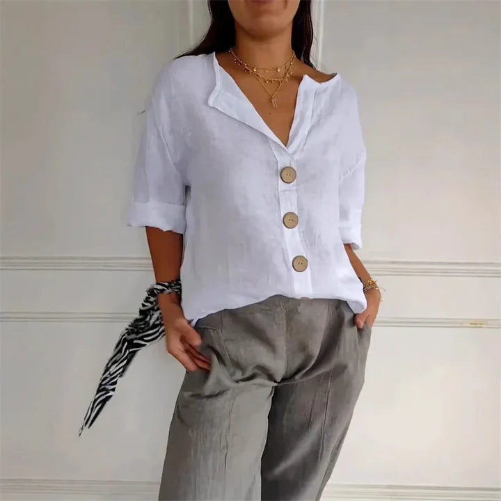 Jara - Camisa abotonada, aireada y cómoda