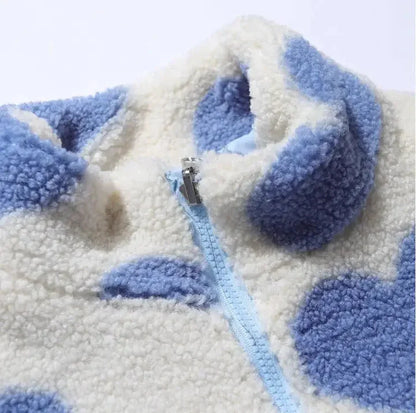 Katharina - Chaqueta reversible con un delicado estampado de corazones