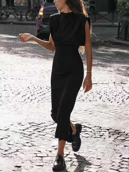 Midi vestido negro elegante