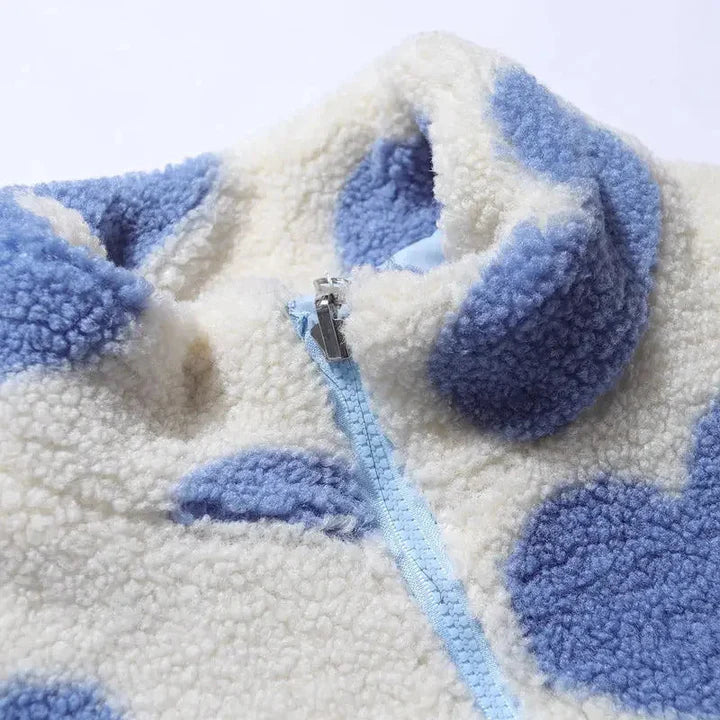 Katharina - Chaqueta reversible con un delicado estampado de corazones