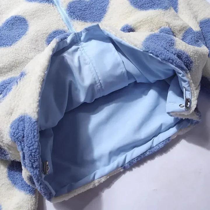 Katharina - Chaqueta reversible con un delicado estampado de corazones