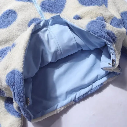 Katharina - Chaqueta reversible con un delicado estampado de corazones