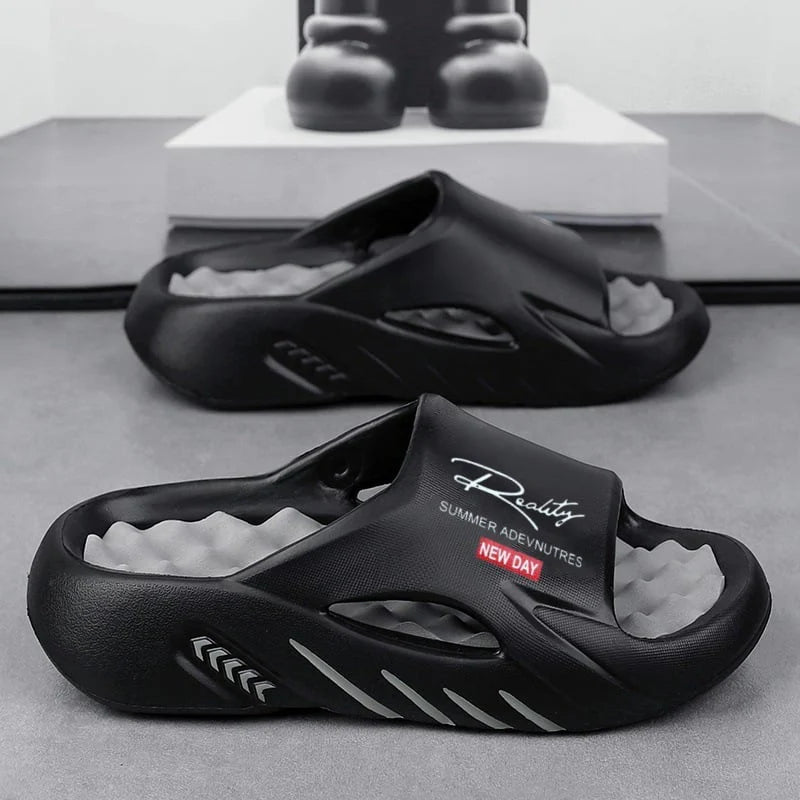 Sarynx - Sandalias acolchadas tipo slide