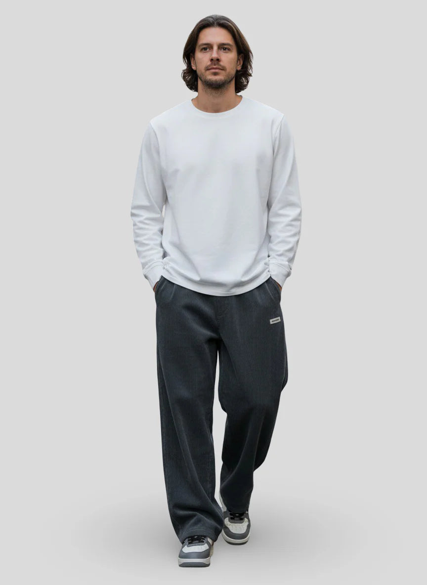 Zaylor - Pantalones palazzo de terciopelo suave