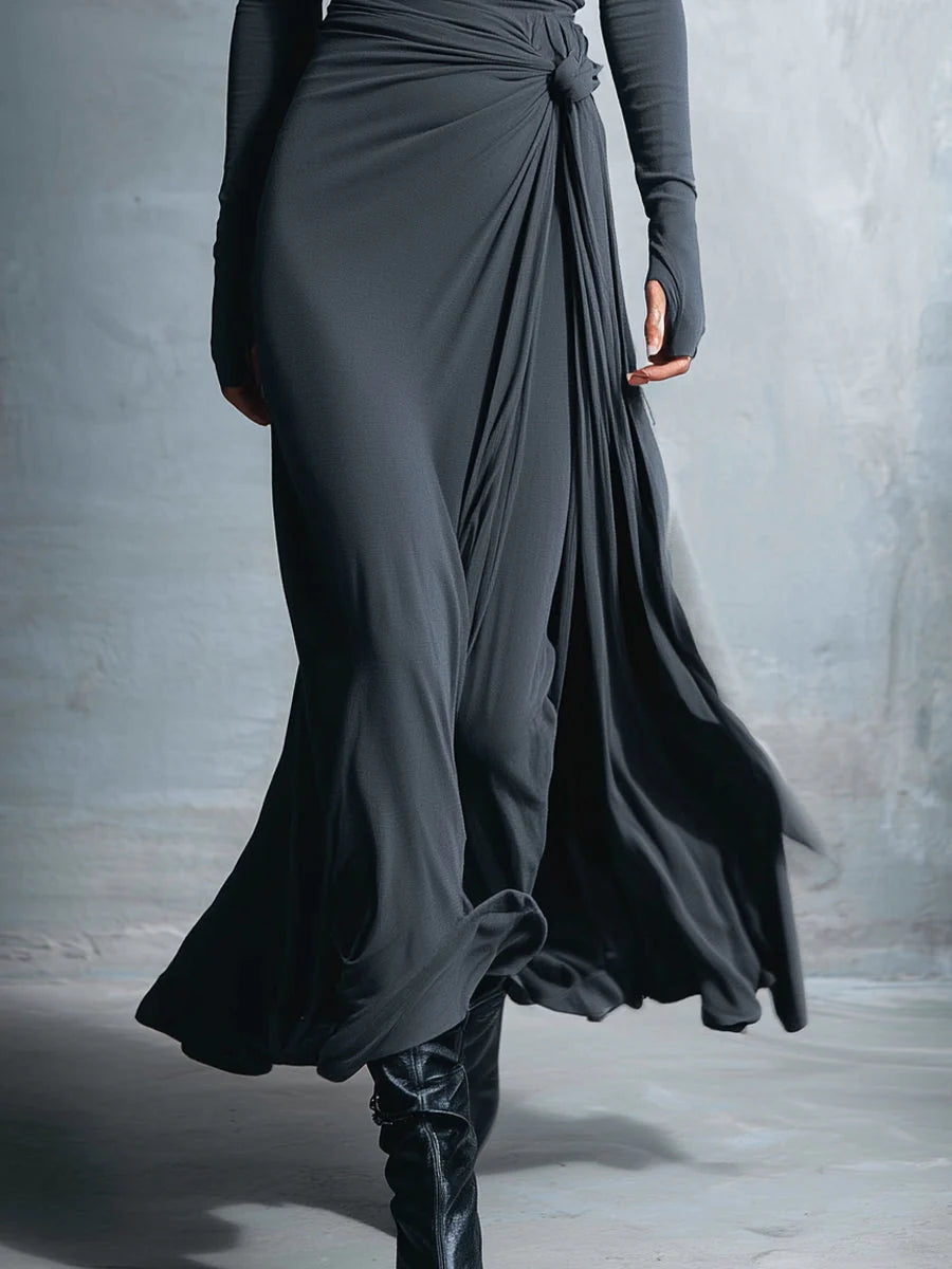 Naiara | Vestido maxi con nudo lateral