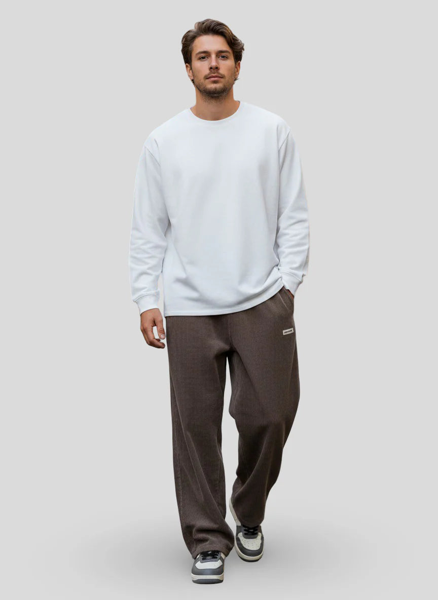 Zaylor - Pantalones palazzo de terciopelo suave