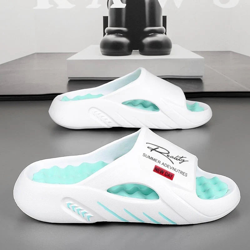 Sarynx - Sandalias acolchadas tipo slide