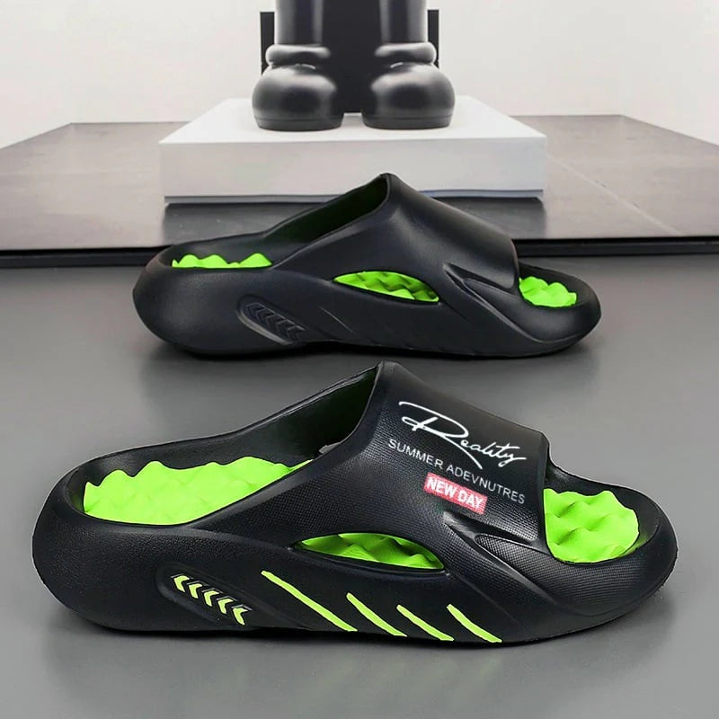 Sarynx - Sandalias acolchadas tipo slide