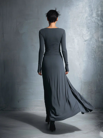 Naiara | Vestido maxi con nudo lateral